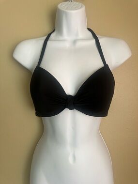 Black Halter Bikini Top